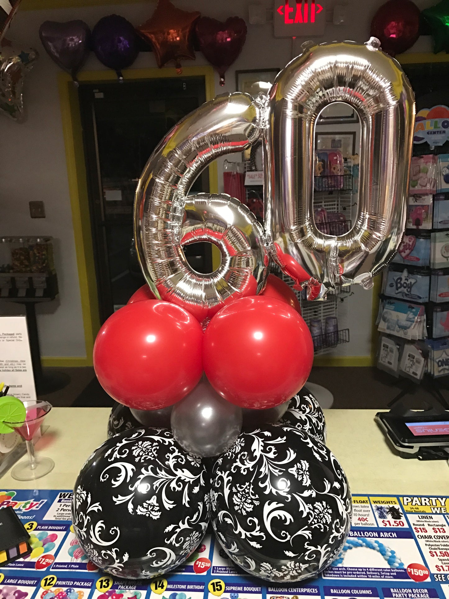 Number Balloon Table Centerpiece