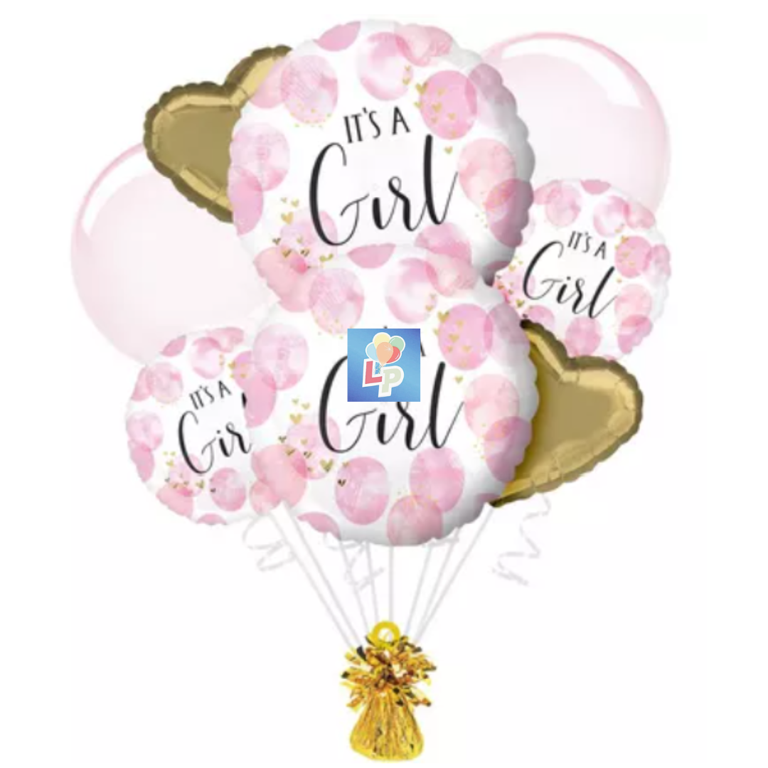 Baby Girl Pink Watercolor Bouquet