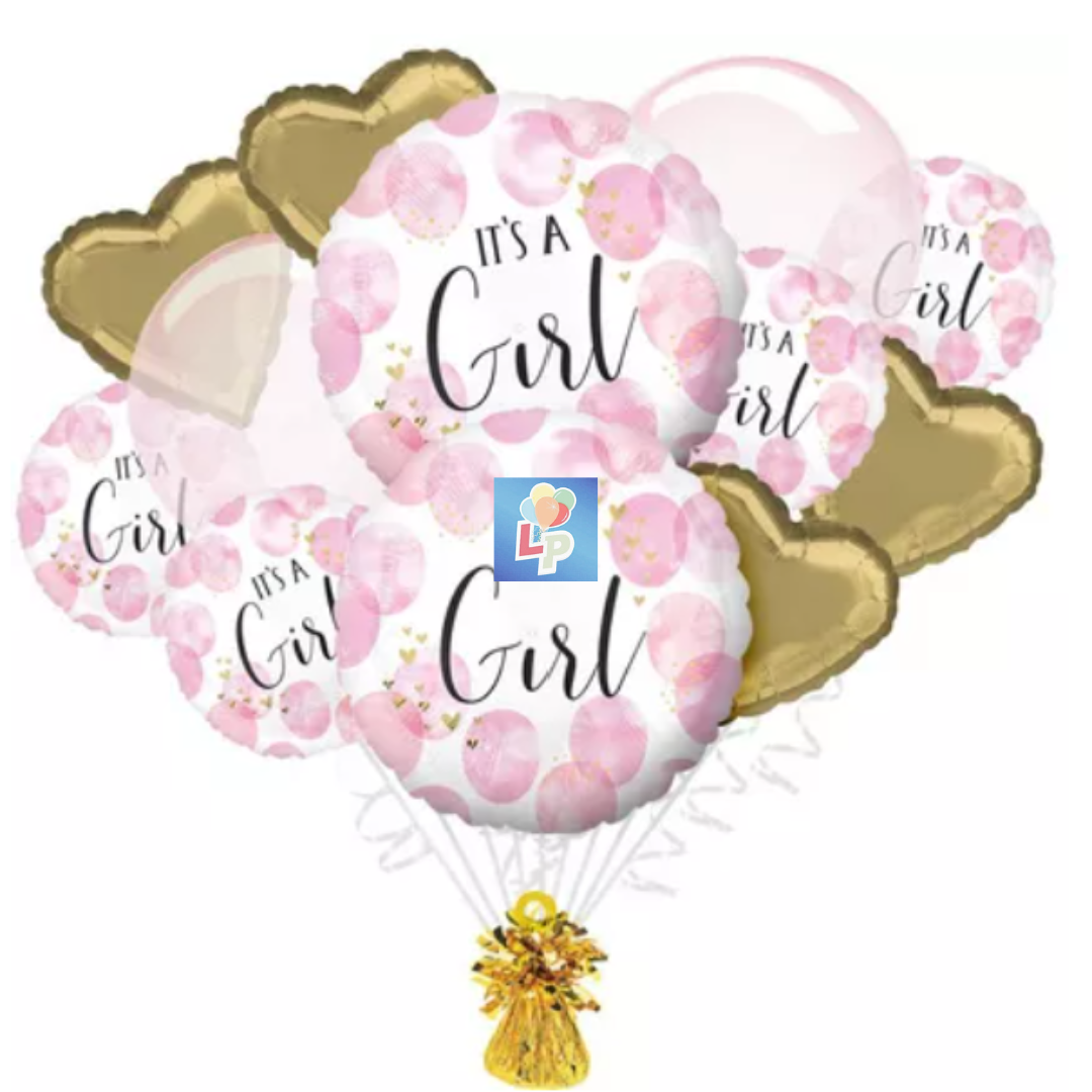 Baby Girl Pink Watercolor Bouquet