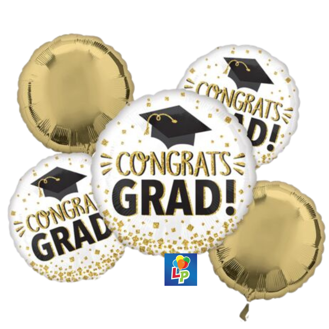 Congrats Grad Gold Glitter Bouquet