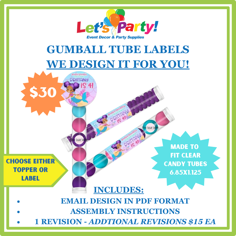 Gumball Tube Labels