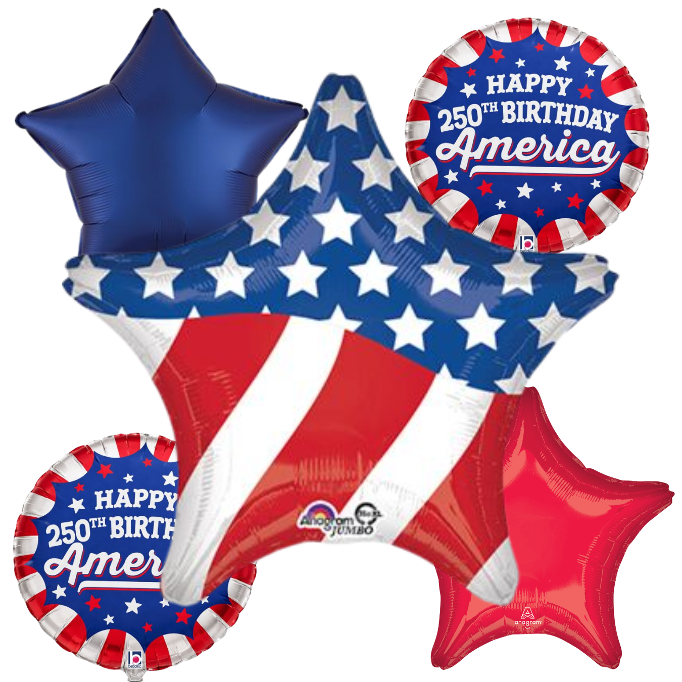 American Star Flag Balloon Bouquet