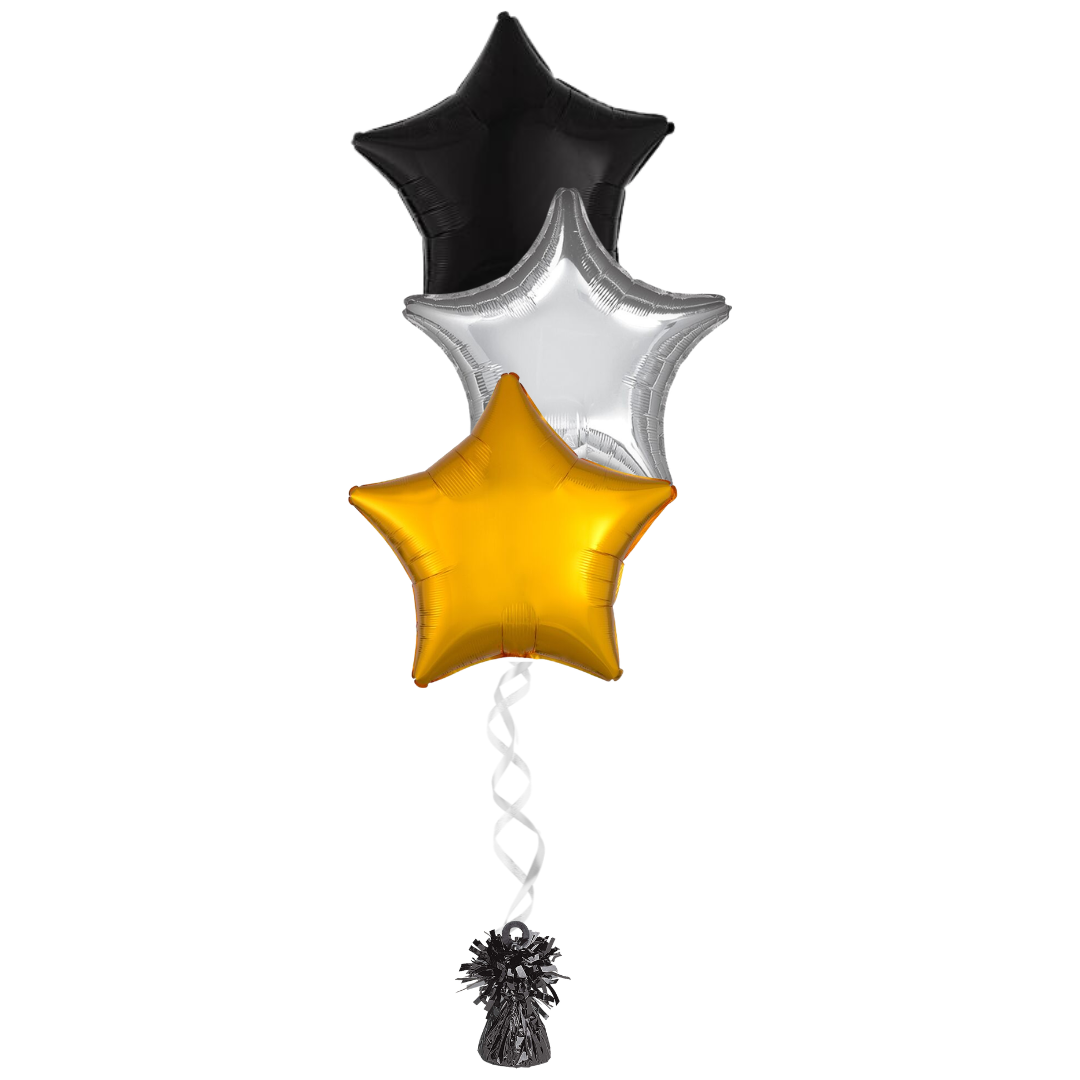 3 Mylar Balloon Bouquet - Choose Your Balloon Color(s)