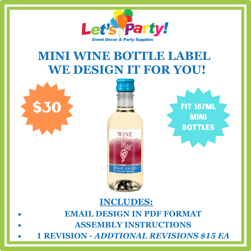 Mini Wine Bottle Label
