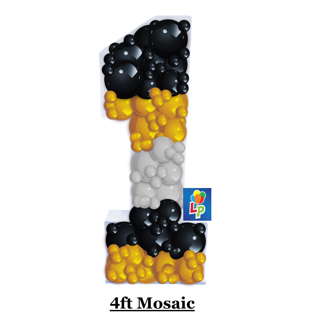 Balloon Number Mosaic (Choose your Size and Colors)