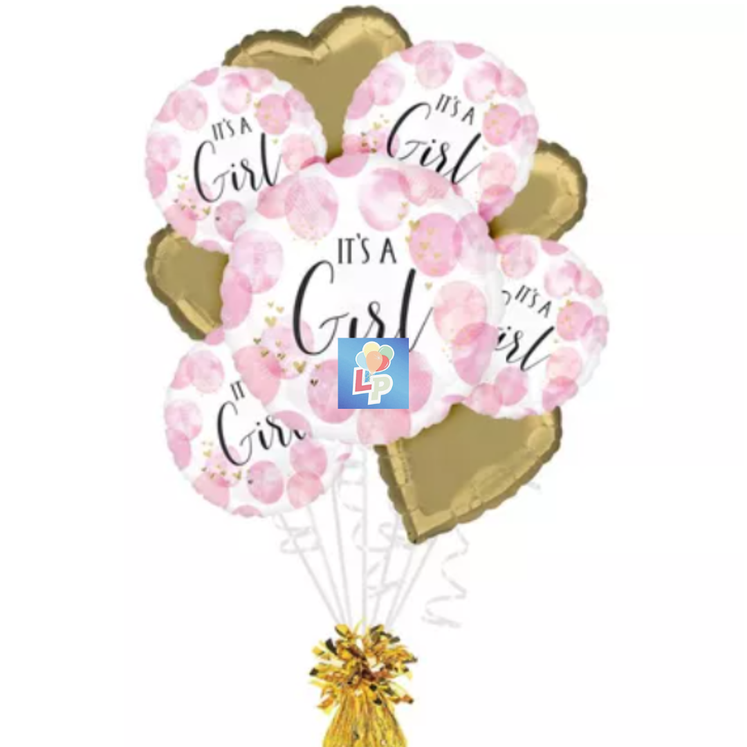 Baby Girl Pink Watercolor Bouquet