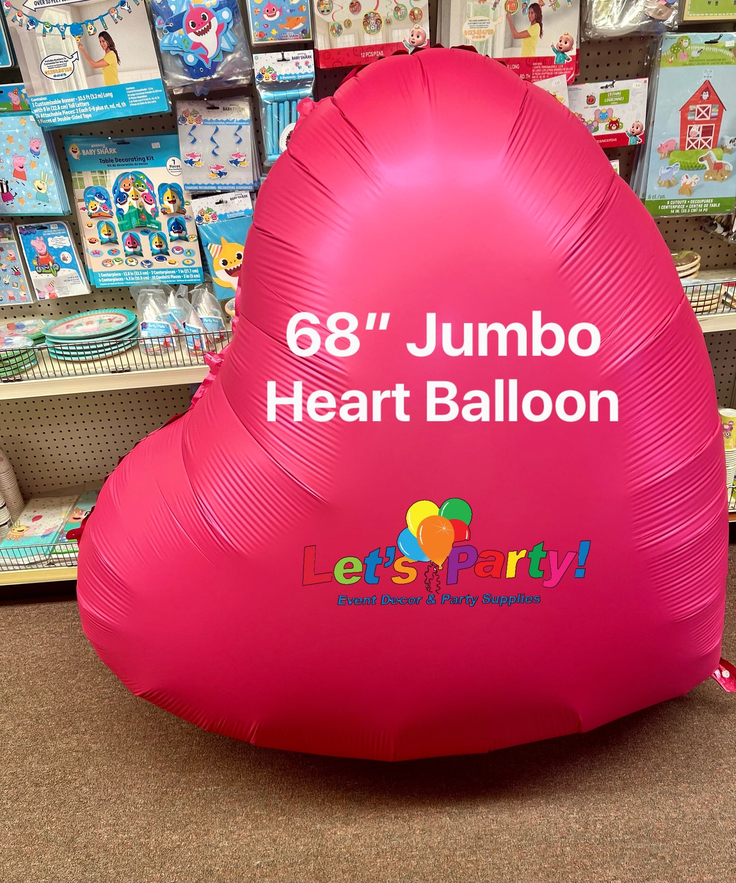 68" JUMBO Heart Balloon