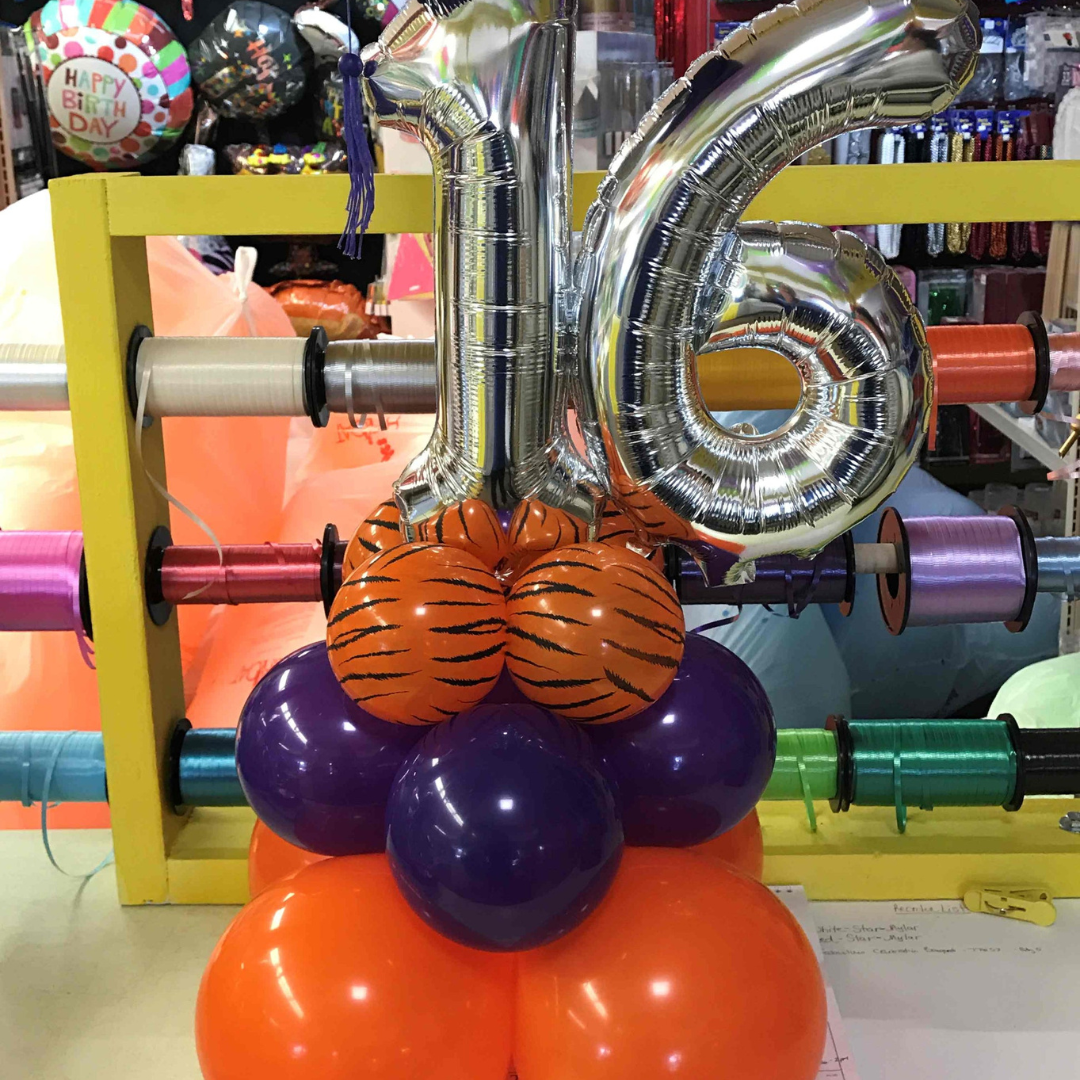 Number Balloon Table Centerpiece