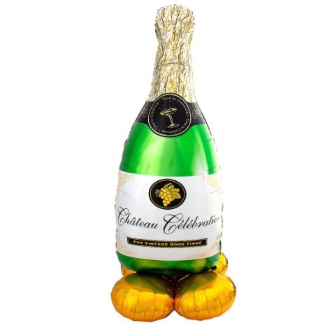 60" Airloonz Bubbly Wine Bottle Balloon