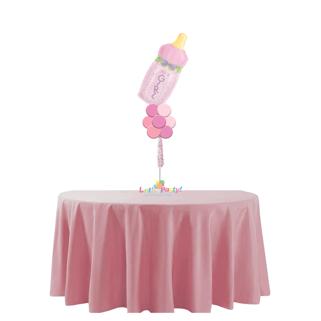 Baby Girl Bottle - Table Centerpiece