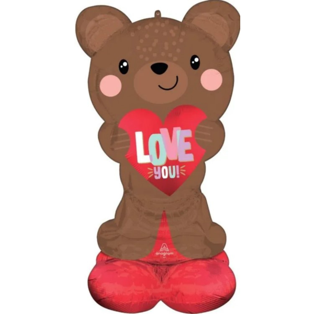 49" HVD Satin Teddy Love Bear AirLoonz
