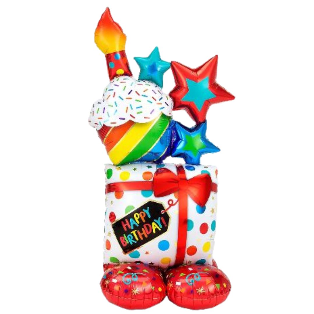 55" Airloonz Stacked Birthday Icons Balloon