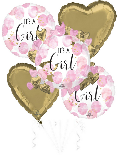 Baby Girl Pink Watercolor Bouquet