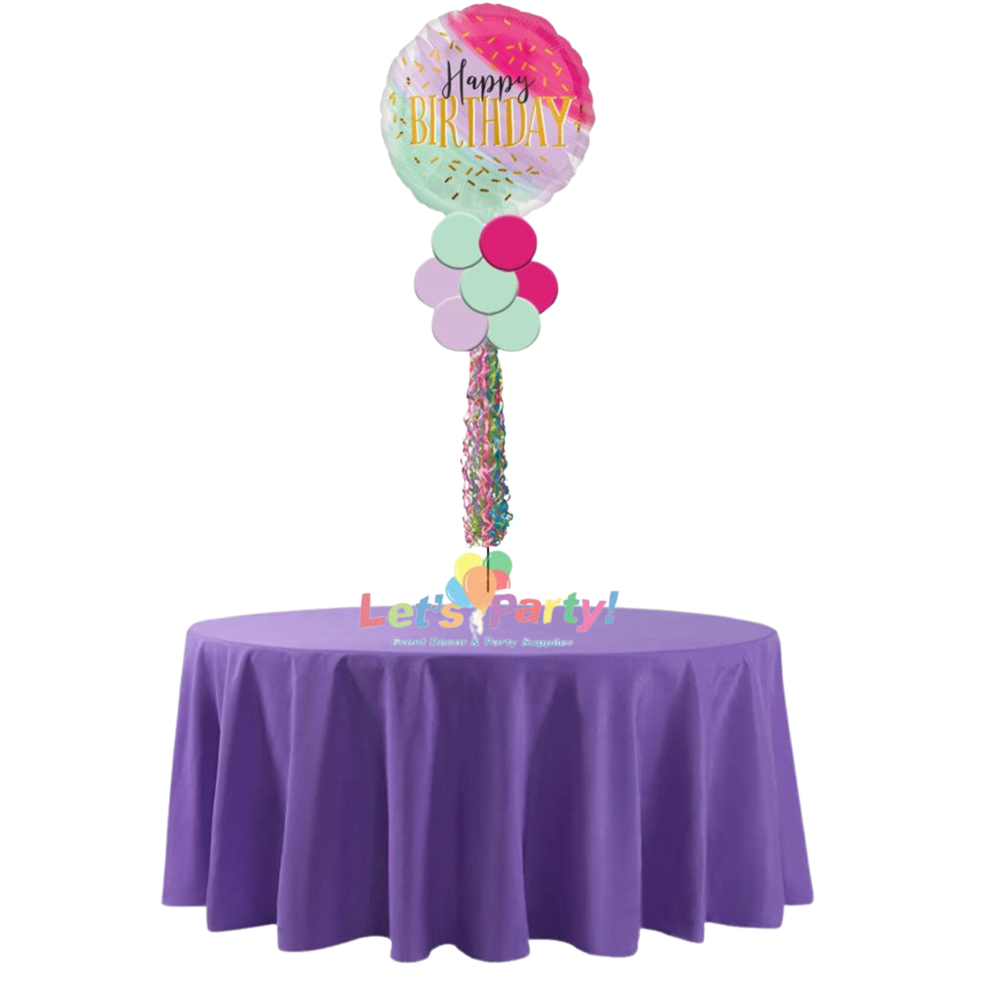 Happy Birthday Watercolor - Table Centerpiece