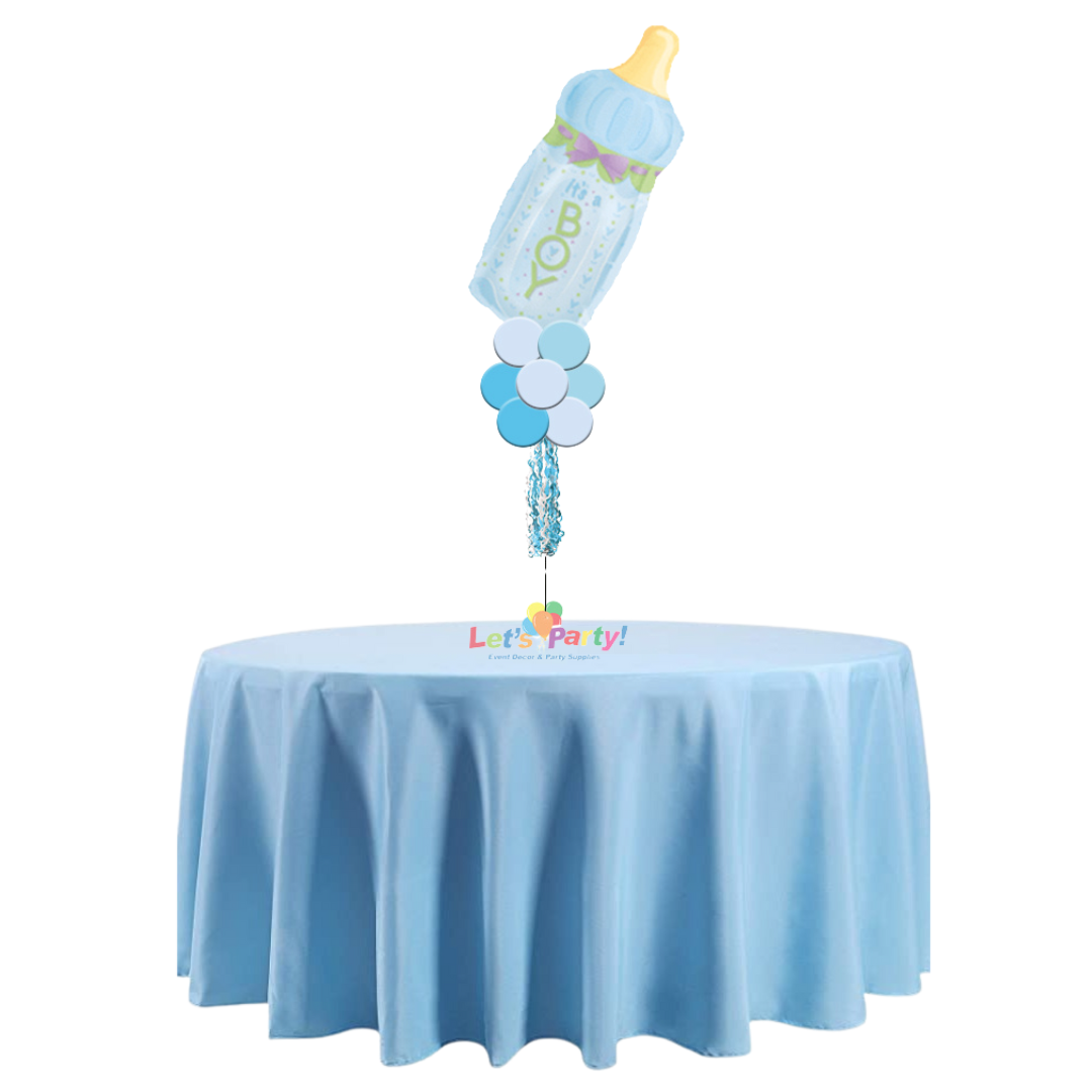 Baby Boy Bottle - Table Centerpiece