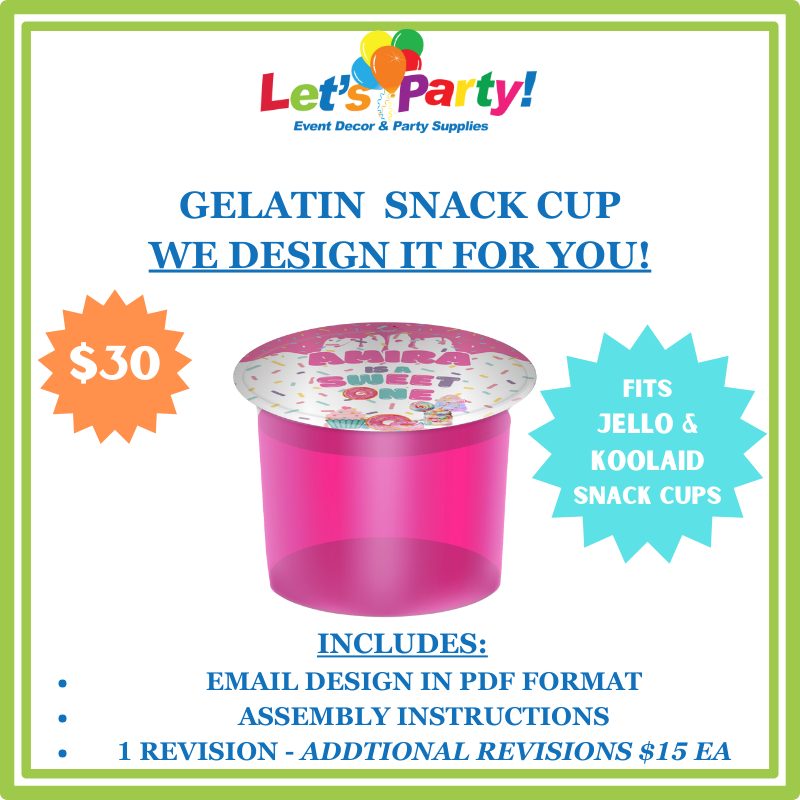 Gelatin Snack Cup Label