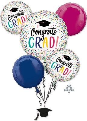 Confetti Congrats Grad Bouquet - Let's Party! Event Decor & Party Supplies