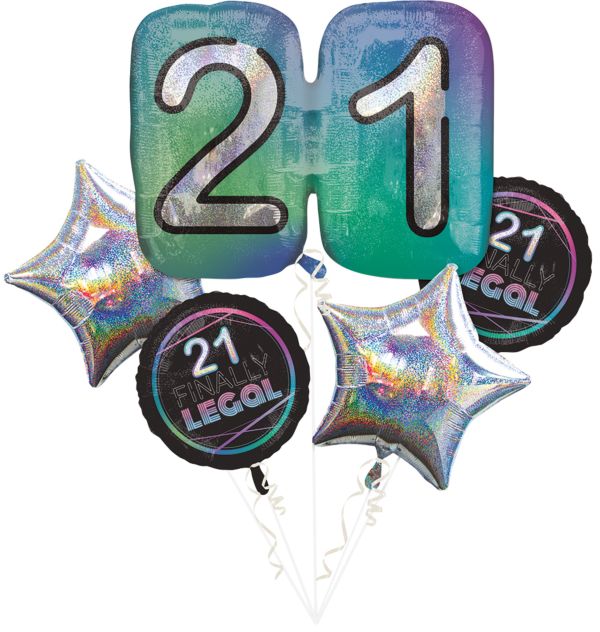Finally 21 Birthday Bouquet - Let's Party! Event Decor & Party Supplies