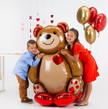 48" Airloonz Cuddly Teddy Bear Balloon - Let's Party! Event Decor & Party Supplies