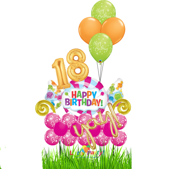Sweet Birthday - Low Yard Balloon Art - Let's Party! Event Decor & Party Supplies