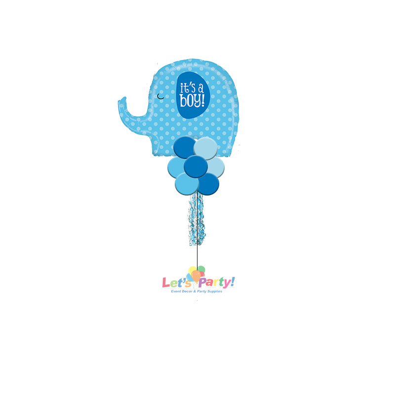 Baby Boy Elephant - Yard Balloon Art - Let's Party! Event Decor & Party Supplies
