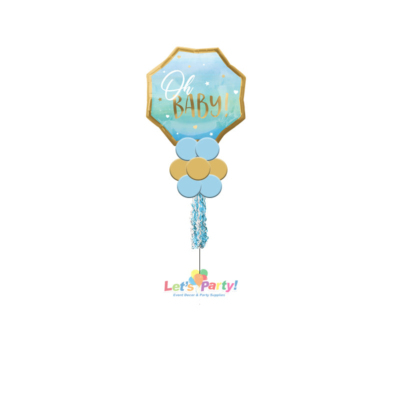 Oh Baby - Boy - Yard Balloon Art - Let's Party! Event Decor & Party Supplies
