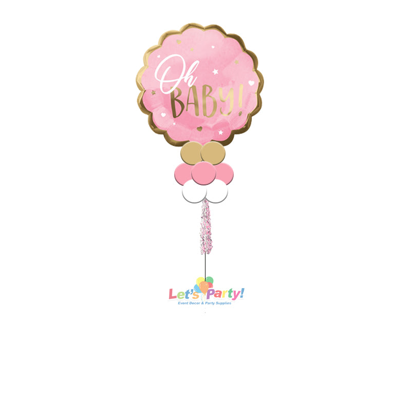 Oh Baby - Girl - Yard Balloon Art - Let's Party! Event Decor & Party Supplies