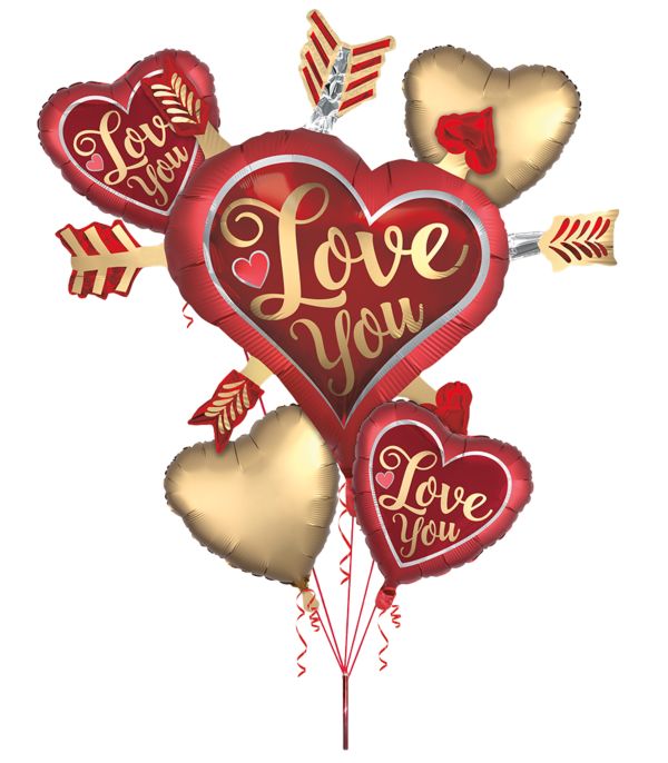 Satin Love You Arrows Bouquet - Let's Party! Event Decor & Party Supplies