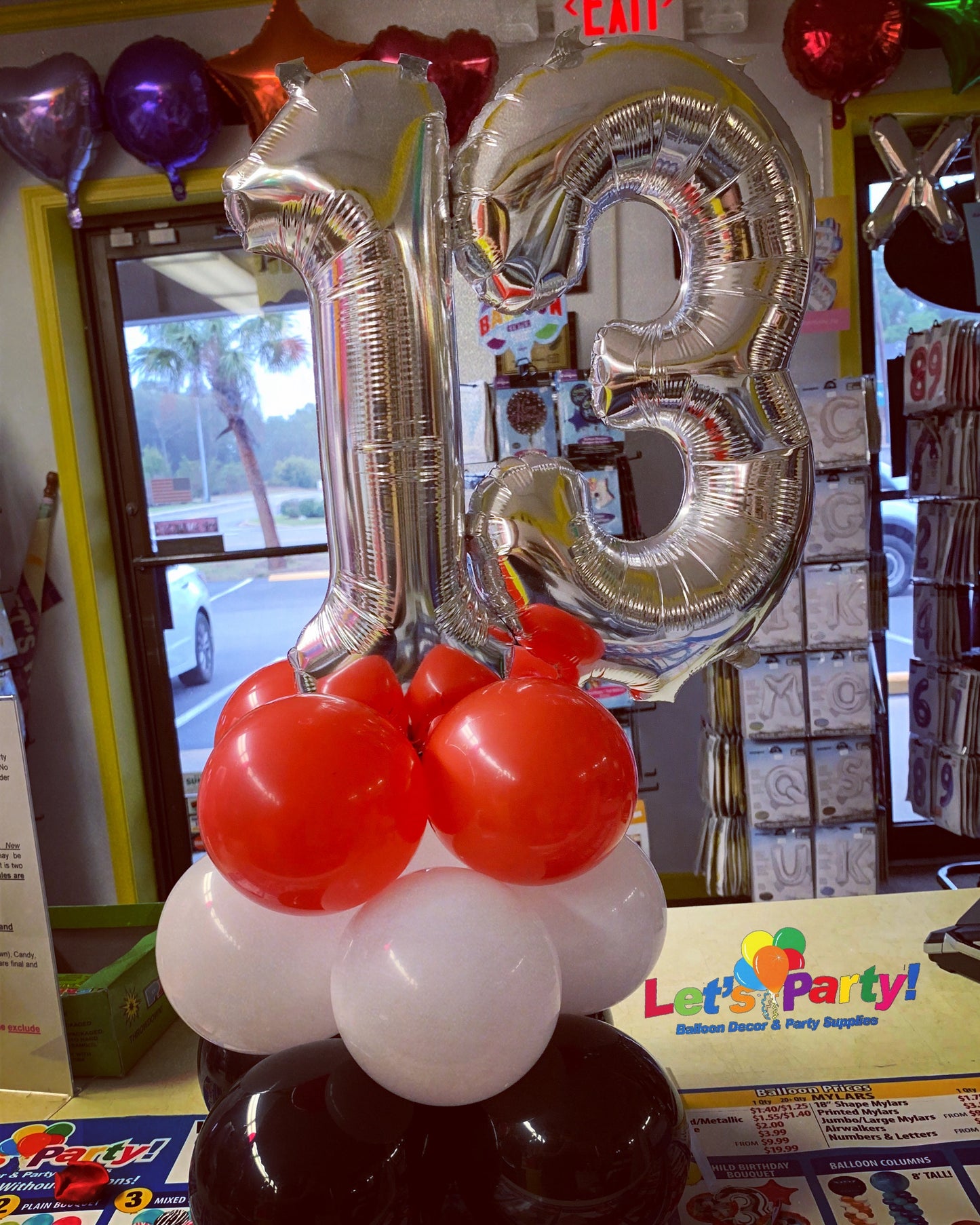 Number Balloon Table Centerpiece