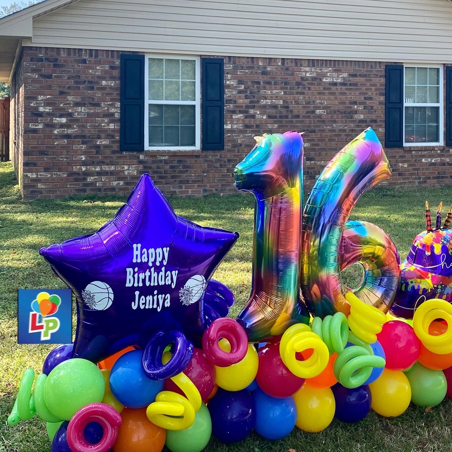 Sweet Sixteen - Birthday Balloon Display