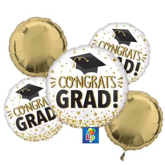 Congrats Grad Gold Glitter Bouquet
