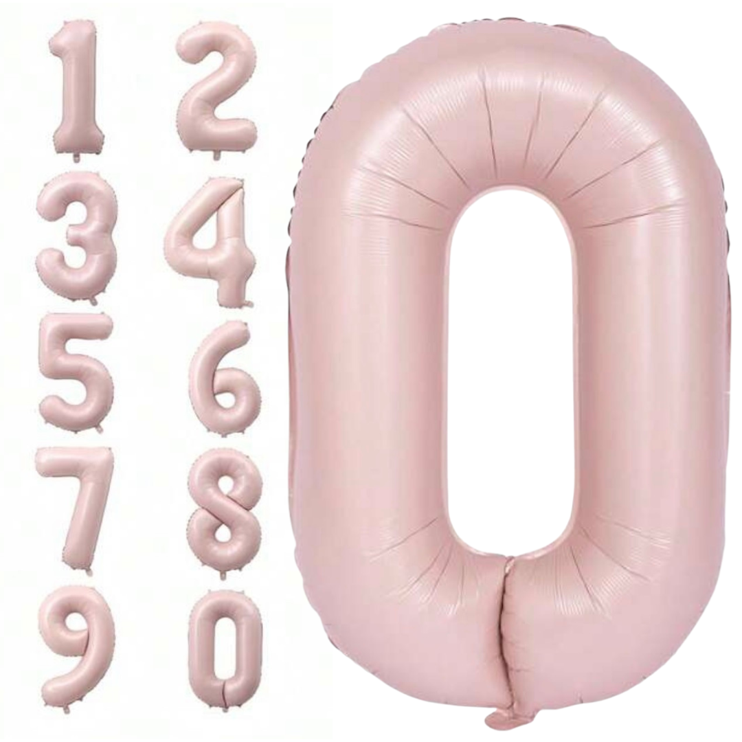 40" Pastel Pink Number Balloons