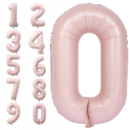 40" Pastel Pink Number Balloons