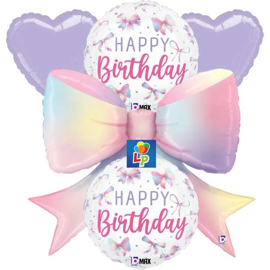 Multicolor Bow Birthday Bouquet