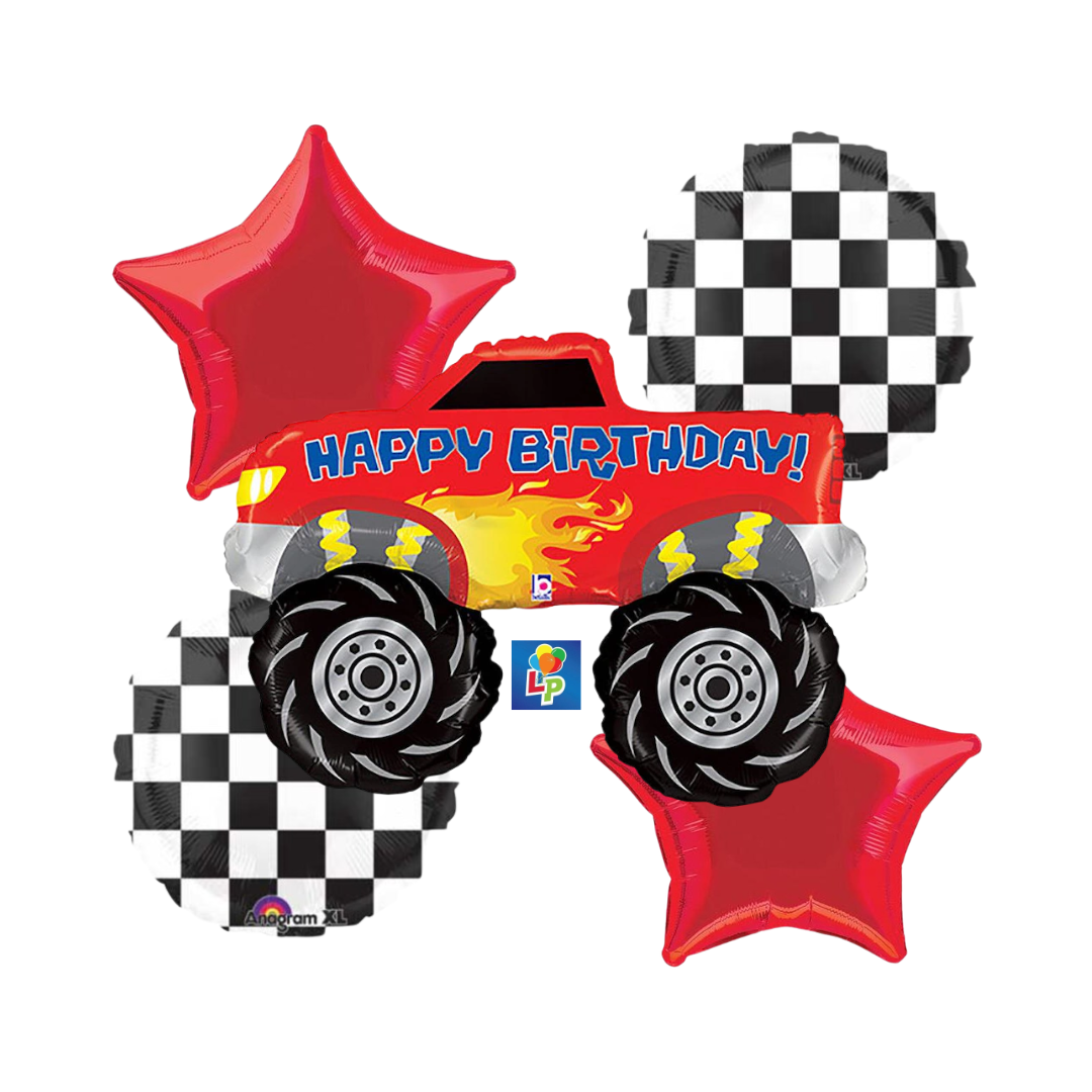 Monster Truck Birthday Holographic Bouquet