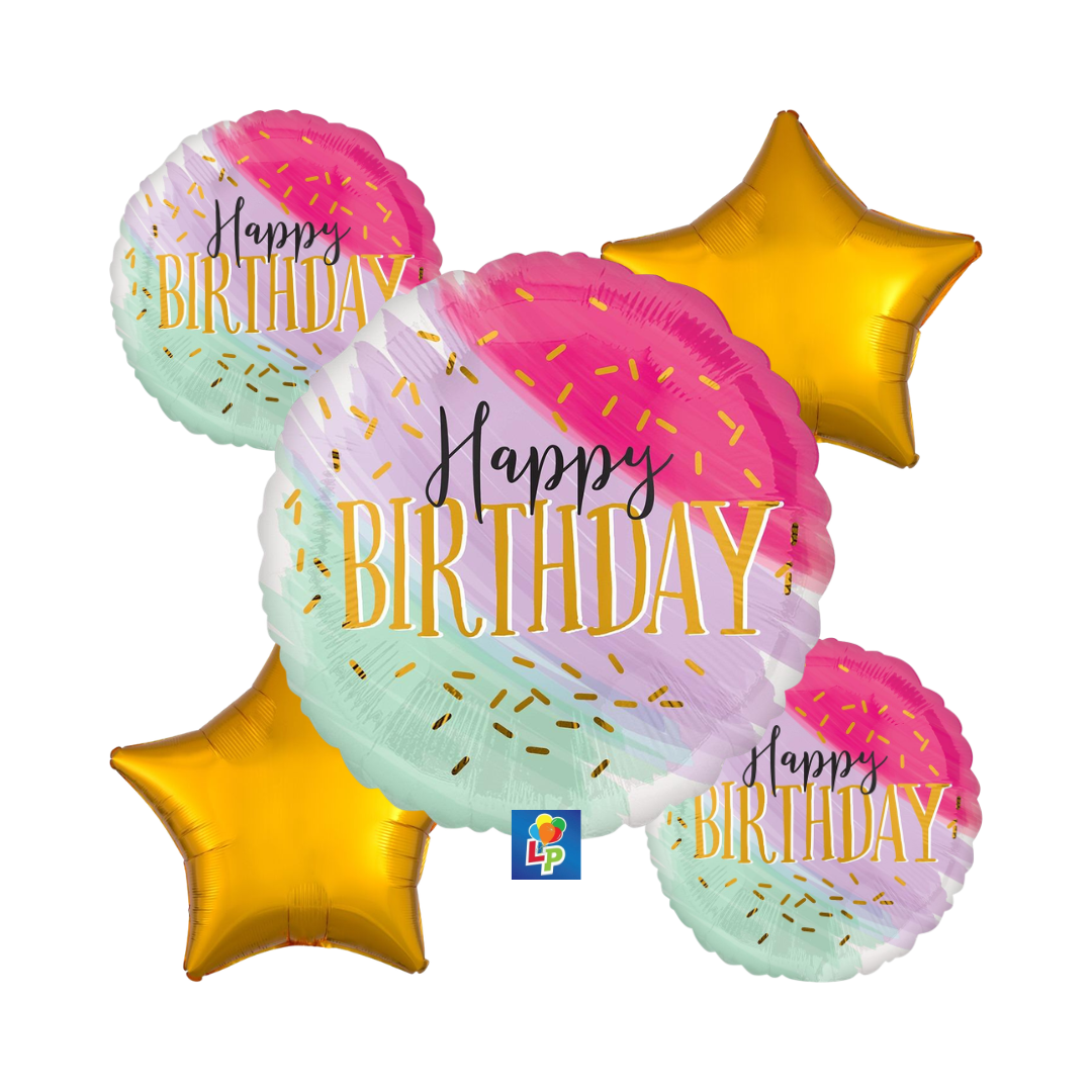 Vibrant Watercolor Birthday Bouquet