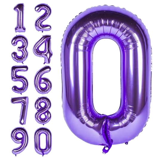 40" Purple Number Balloons
