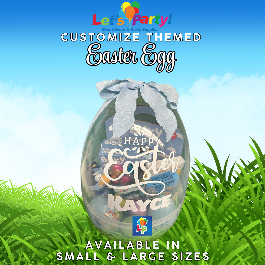 Custom Easter Gift Egg "Personalized" with name - Choose Your Size