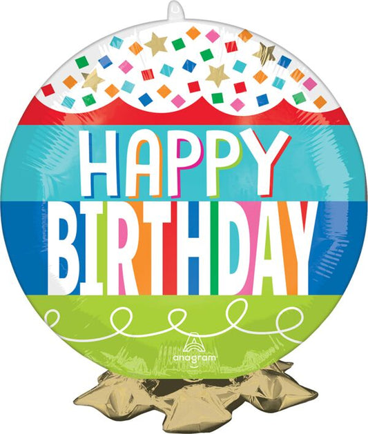 19" Rainbow Birthday Wishes Frillz