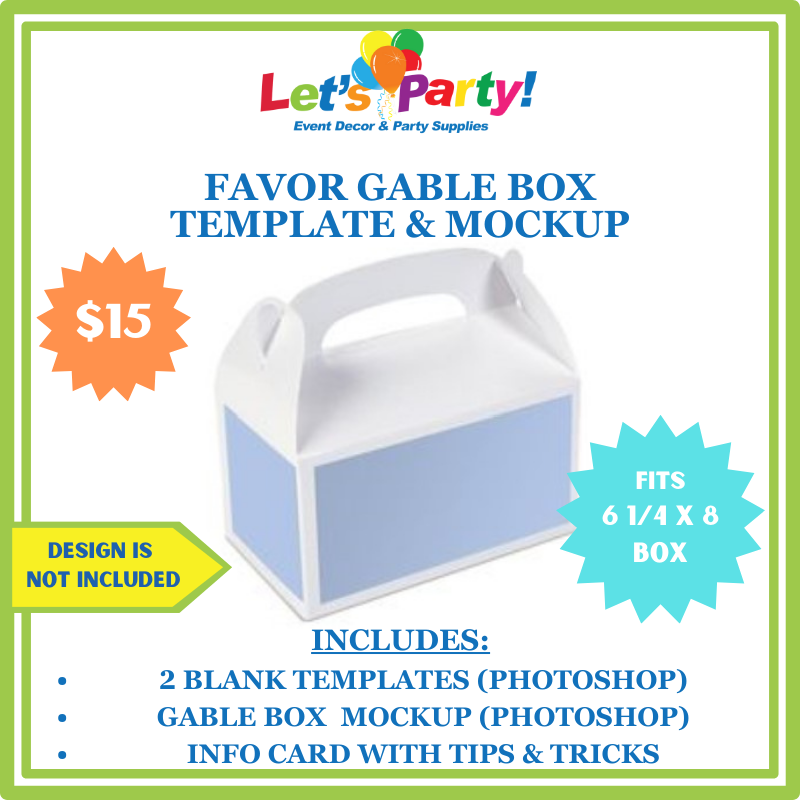 Favor Gable Box Label