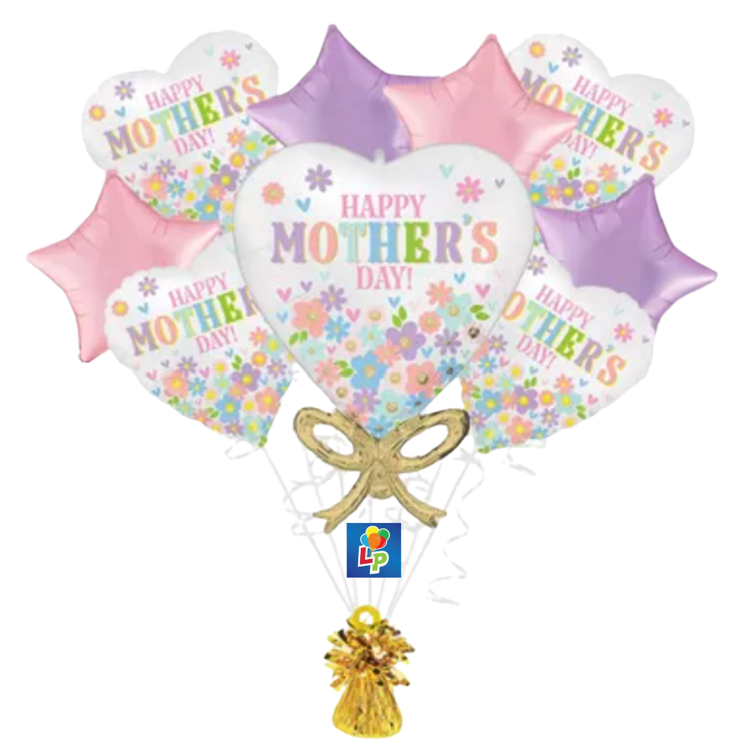 Premium Daisy Chain Mother's Day Foil Balloon Bouquet