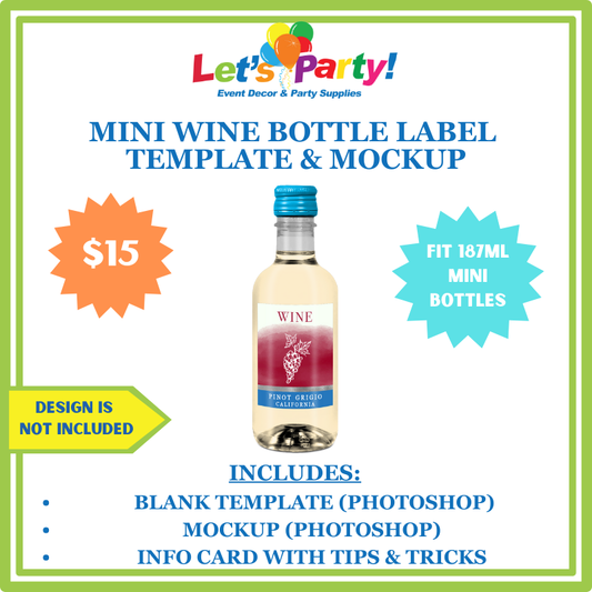 Mini Wine Bottle Label