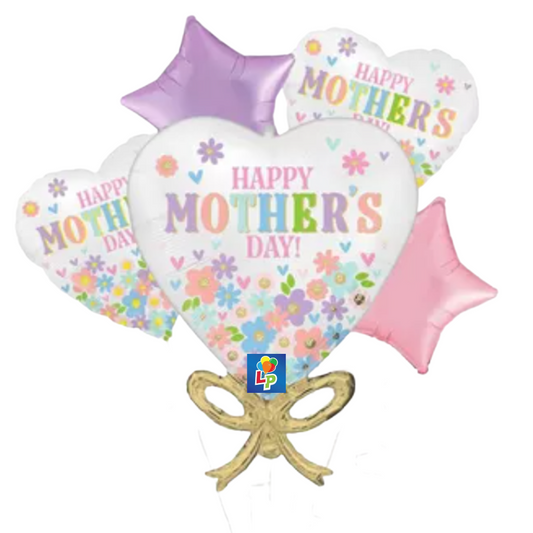 Premium Daisy Chain Mother's Day Foil Balloon Bouquet