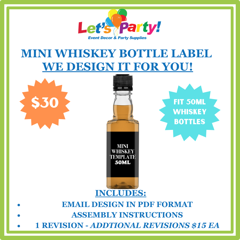 Mini Whiskey Bottle Label