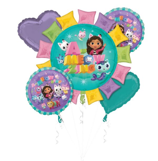 Gabby's Dollhouse Balloon Bouquet - Let's Party! Event Decor & Party Supplies