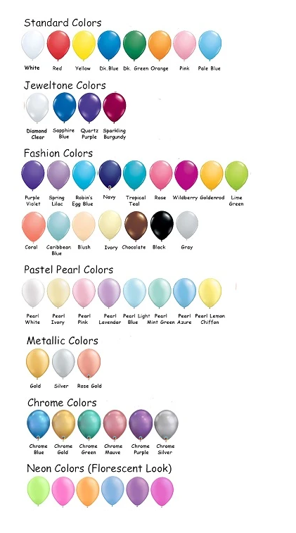 10 Latex Balloon Bouquet - Choose Your Balloon Color(s)