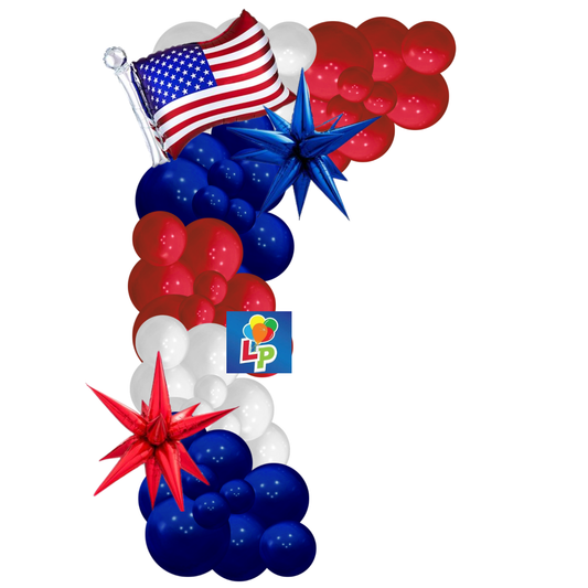 Patriotic Theme Balloon Garland