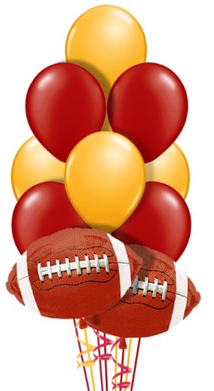 Football Balloon Bouquet - Let's Party! Event Decor & Party Supplies