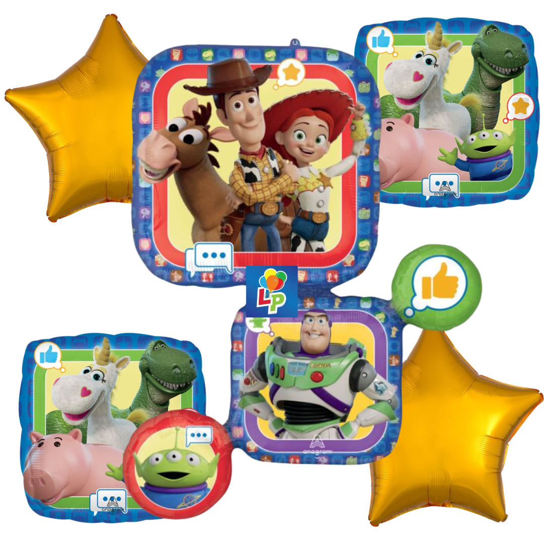 Toy Story 5-themed balloons
