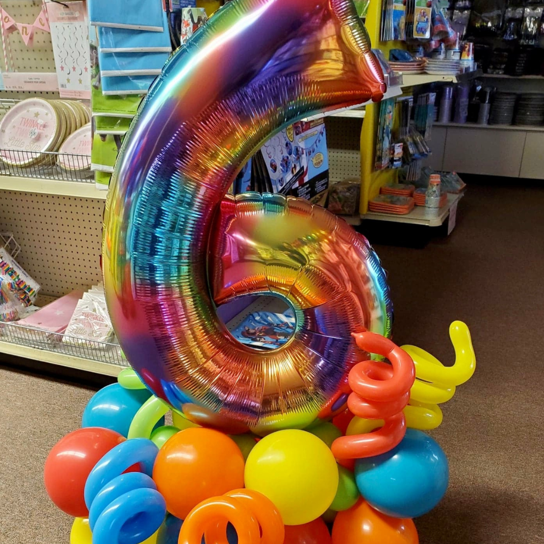 Single Digit - Birthday Balloon Display